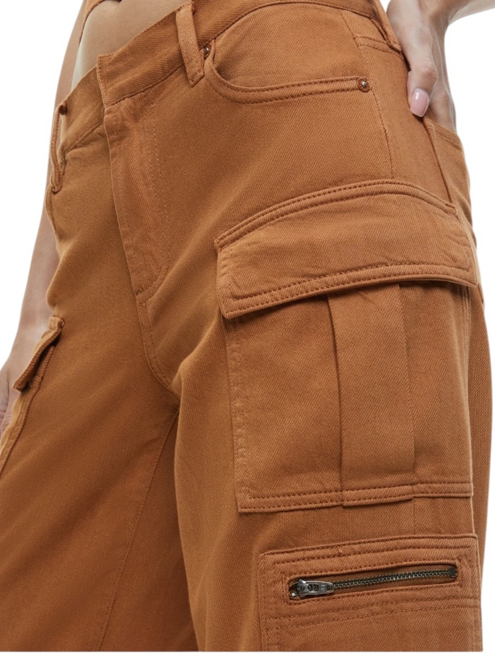Alice + Oliva Cay Cargo Jeans 29 Wide Leg Boho Utility Slouchy - Picture 7 of 12